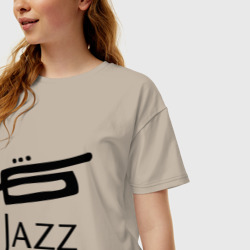 Женская футболка хлопок Oversize Jazz 3 - фото 2