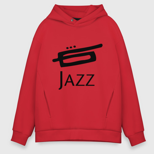 Мужское худи Oversize хлопок Jazz 3, цвет красный