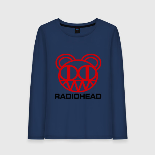 Женский лонгслив хлопок Radiohead 2, цвет темно-синий