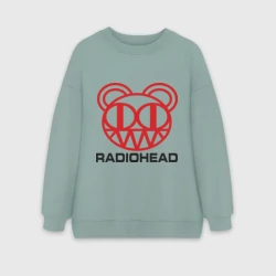 Женский свитшот oversize без начеса хлопок Radiohead 2