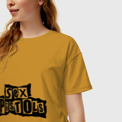 Женская футболка хлопок Oversize Sex Pistols - фото 2