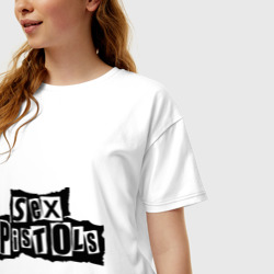 Женская футболка хлопок Oversize Sex Pistols - фото 2