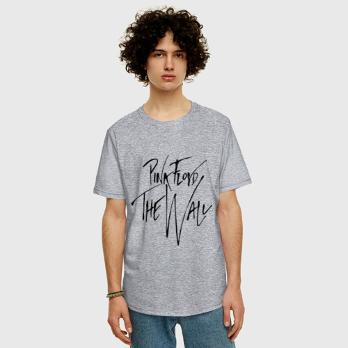 Мужская футболка хлопок Oversize Pink Floyd, цвет меланж - фото 3