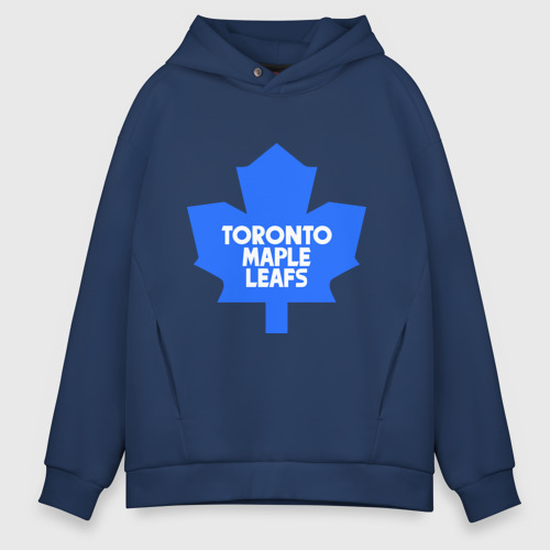 Мужское худи Oversize хлопок Toronto Maple Leafs, цвет темно-синий