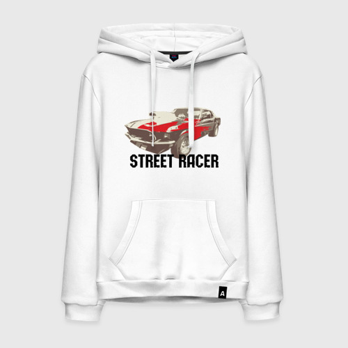 Мужская толстовка хлопок Street racer, цвет белый