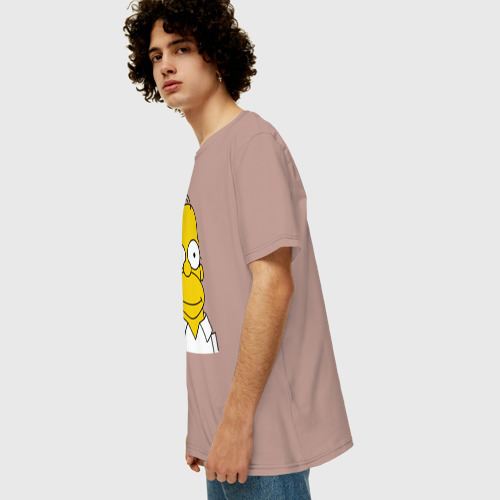 Мужская футболка хлопок Oversize с принтом Simpsons (11), вид сбоку #3