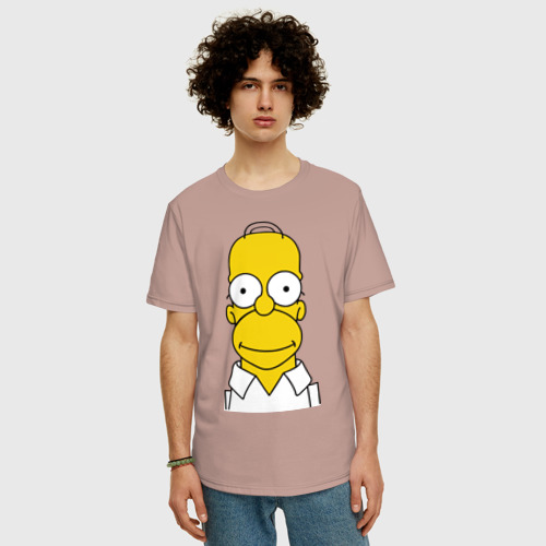 Мужская футболка хлопок Oversize с принтом Simpsons (11), фото на моделе #1