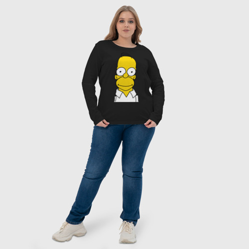 Женский лонгслив хлопок Simpsons (11), цвет черный - фото 6