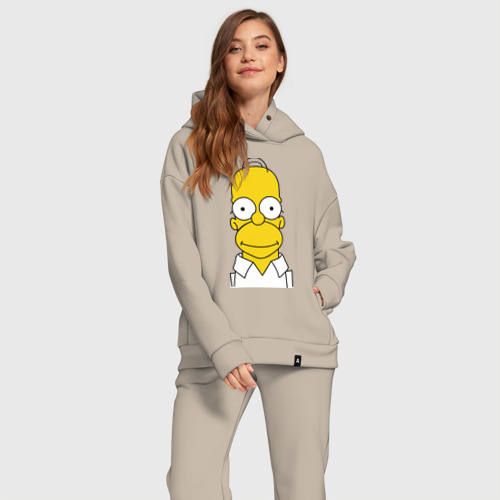 Женский костюм хлопок Oversize с принтом Simpsons (11), фото на моделе #1