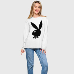 Женский лонгслив oversize хлопок Playboy - фото 2