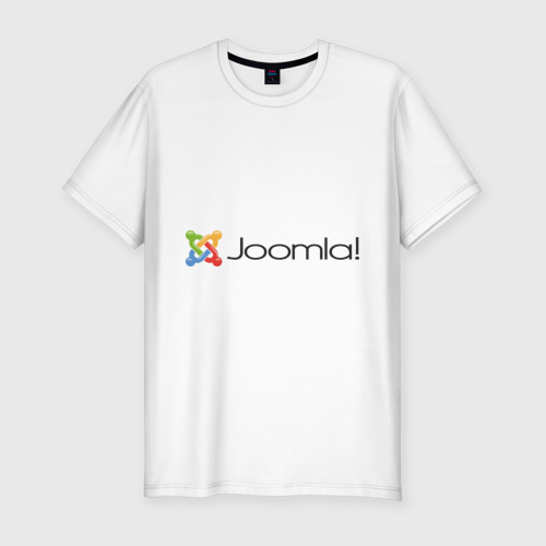 Мужская футболка хлопок Slim Joomla!, цвет белый