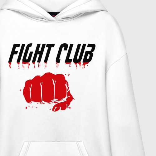 Худи SuperOversize хлопок Fight Club, цвет белый - фото 3