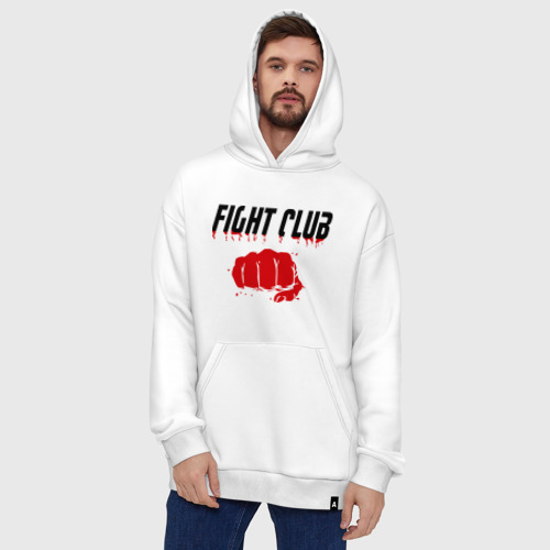 Худи SuperOversize хлопок Fight Club, цвет белый - фото 5