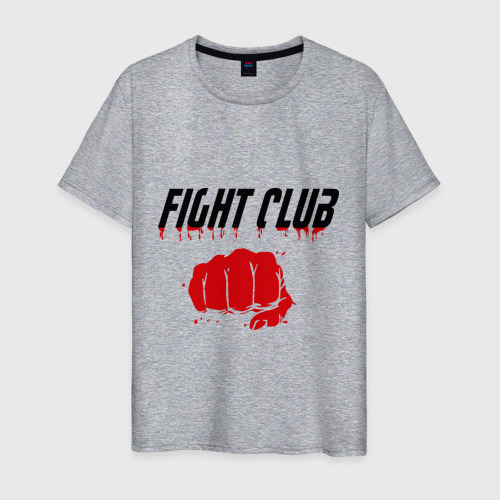 Мужская футболка хлопок Fight Club, цвет меланж