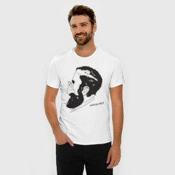 Мужская футболка хлопок Slim Портрет Зигмунда Фрейда - фото 2