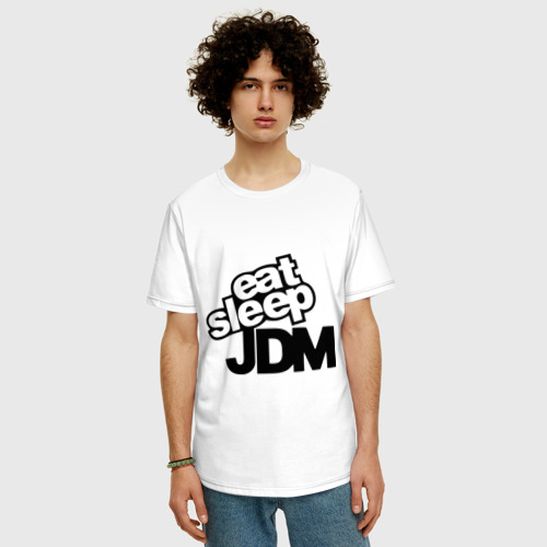 Мужская футболка хлопок Oversize Eat sleep jdm - фото 3