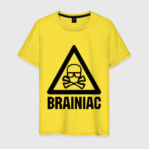 Мужская футболка хлопок Brainiac, цвет желтый