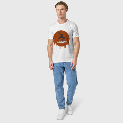 Мужская футболка хлопок Паркур (2), цвет белый - фото 5