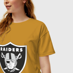 Женская футболка хлопок Oversize Raiders - фото 2