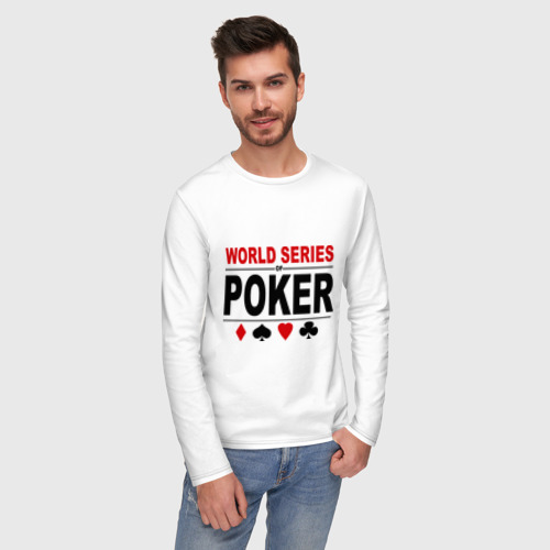 Мужской лонгслив хлопок World series of poker - фото 3