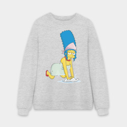 Мужской свитшот oversize без начеса хлопок Мардж сексуально моет пол