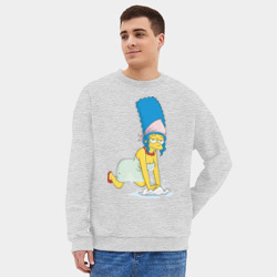 Мужской свитшот oversize без начеса хлопок Мардж сексуально моет пол - фото 2