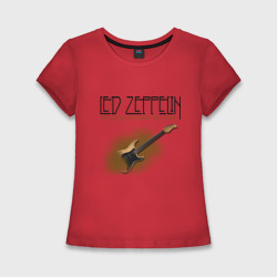 Женская футболка хлопок Slim Led Zeppelin 2