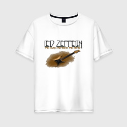 Женская футболка хлопок Oversize Led Zeppelin 2