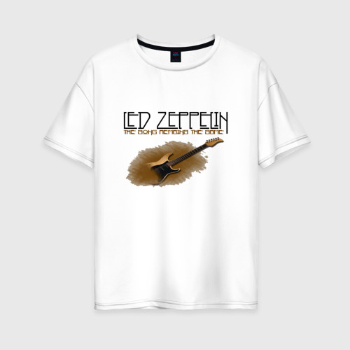 Женская футболка хлопок Oversize Led Zeppelin 2