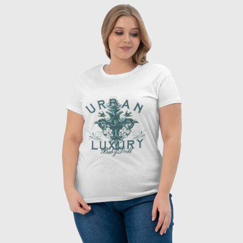Женская футболка хлопок Urban luxury, цвет белый - фото 6