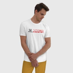 Мужская пижама с белой футболкой хлопок Honda dohc vtec - фото 2
