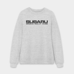 Мужской свитшот oversize без начеса хлопок Subaru world rally team 2