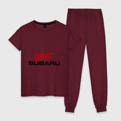 Женская пижама хлопок Subaru STI