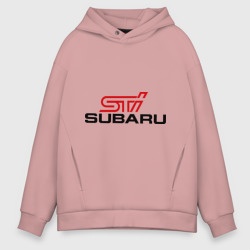 Мужское худи Oversize хлопок Subaru STI