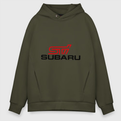 Мужское худи Oversize хлопок Subaru STI