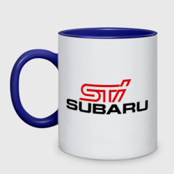 Кружка двухцветная Subaru STI