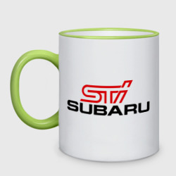 Кружка двухцветная Subaru STI