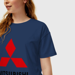 Женская футболка хлопок Oversize Mitsubishi 2 - фото 2