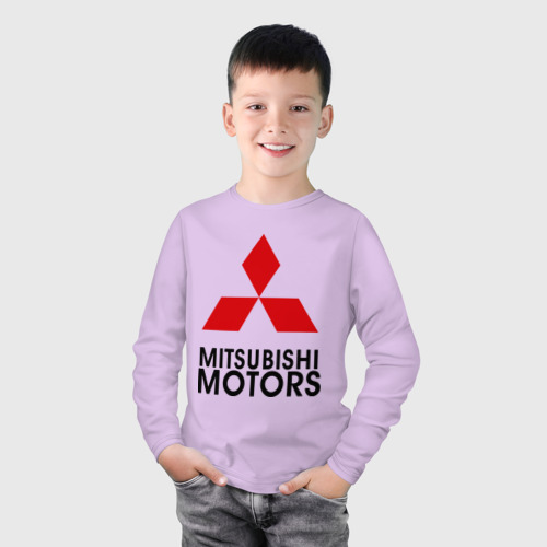 Детский лонгслив хлопок Mitsubishi 2, цвет лаванда - фото 3