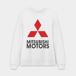 Мужской свитшот oversize без начеса хлопок Mitsubishi 2