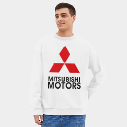 Мужской свитшот oversize без начеса хлопок Mitsubishi 2 - фото 2