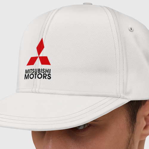 Кепка снепбек с прямым козырьком Mitsubishi 2, цвет белый