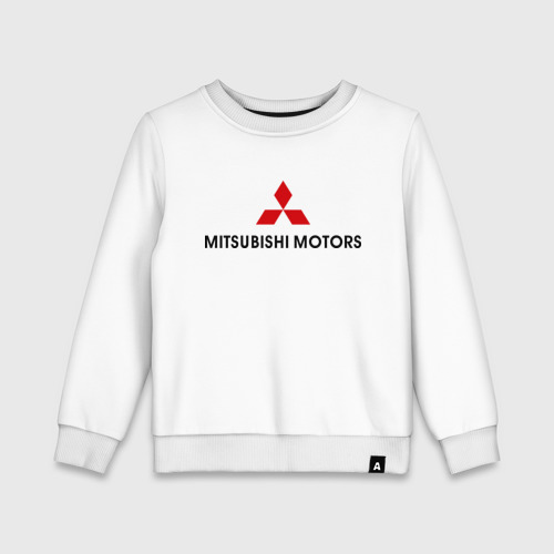 Детский свитшот хлопок Mitsubishi motors, цвет белый