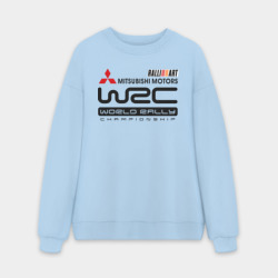 Мужской свитшот oversize без начеса хлопок Mitsubishi wrc