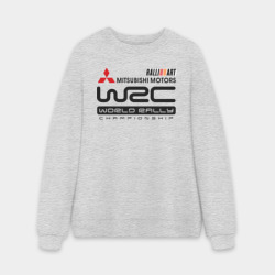 Мужской свитшот oversize без начеса хлопок Mitsubishi wrc