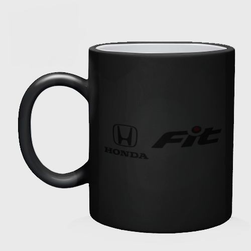 Кружка хамелеон Honda fit, цвет белый + черный - фото 3