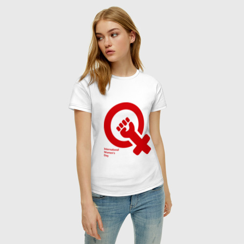 Женская футболка хлопок International women day - фото 3