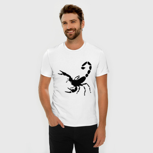 Мужская футболка хлопок Slim Scorpions (2), цвет белый - фото 3