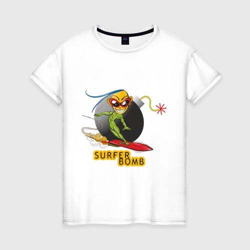 Женская футболка хлопок Surfer bomb