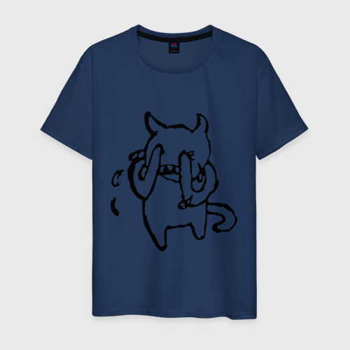Мужская футболка хлопок Radiohead 3, цвет темно-синий